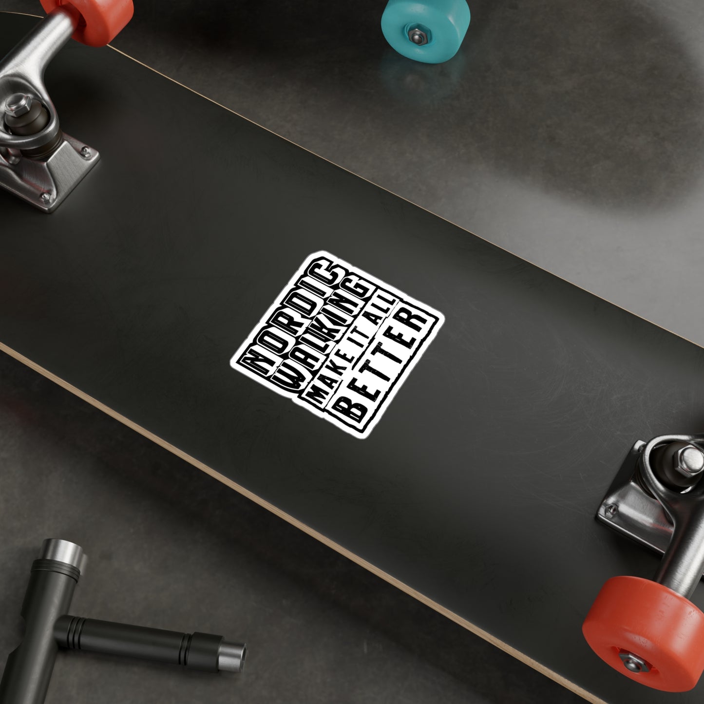 Nordic Walking Make It All Better - Sports Sticker for Laptop Sticker. Water Bottle Sticker, Vinyl Nature Decal - Sports Gift