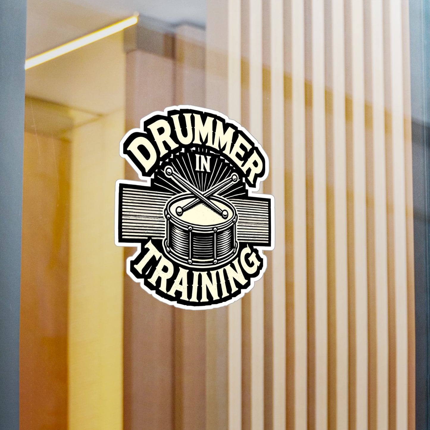 Drummer in Training - Drummer Sticker for Laptop Sticker. Water Bottle Sticker, Vinyl Aspiring drummer Decal - Drummer Gift