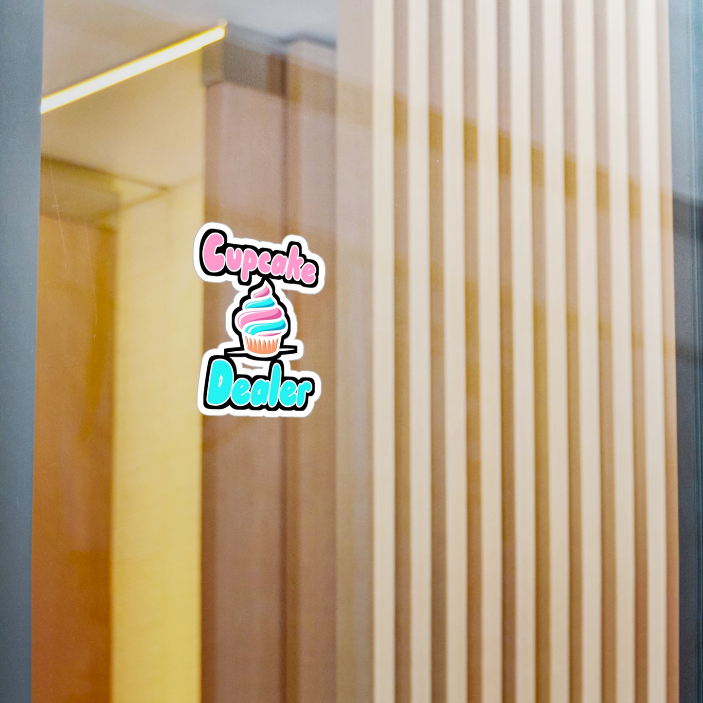 Cupcake Dealer - Cupcake Sticker for Wall, Laptop, Window, Truck, Car Cupcake Gift Vinyl Cake Decal Sticker