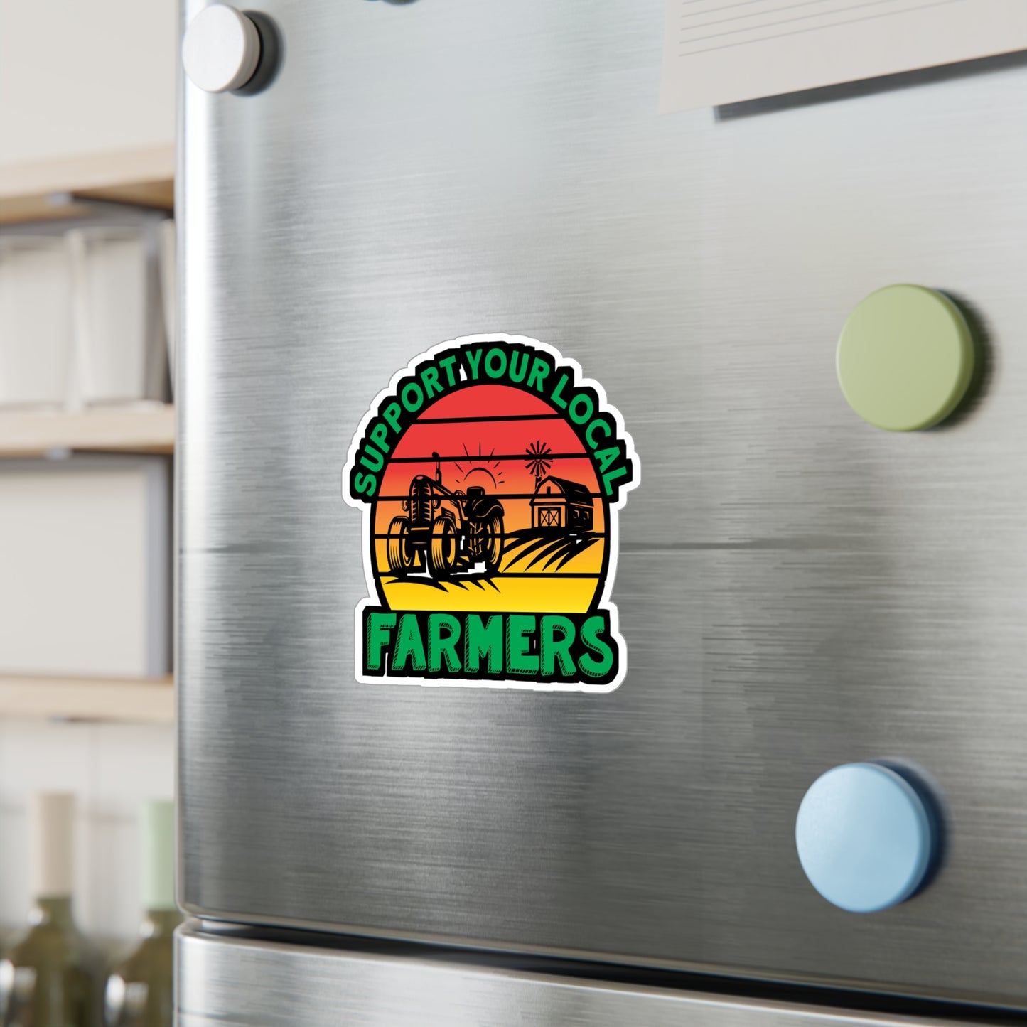 Support Your Farmers - Farmer Sticker for Car Window Laptop Sticker. Water Bottle Sticker, Vinyl Farm Decal, Farming Sticker - Farmer Gift