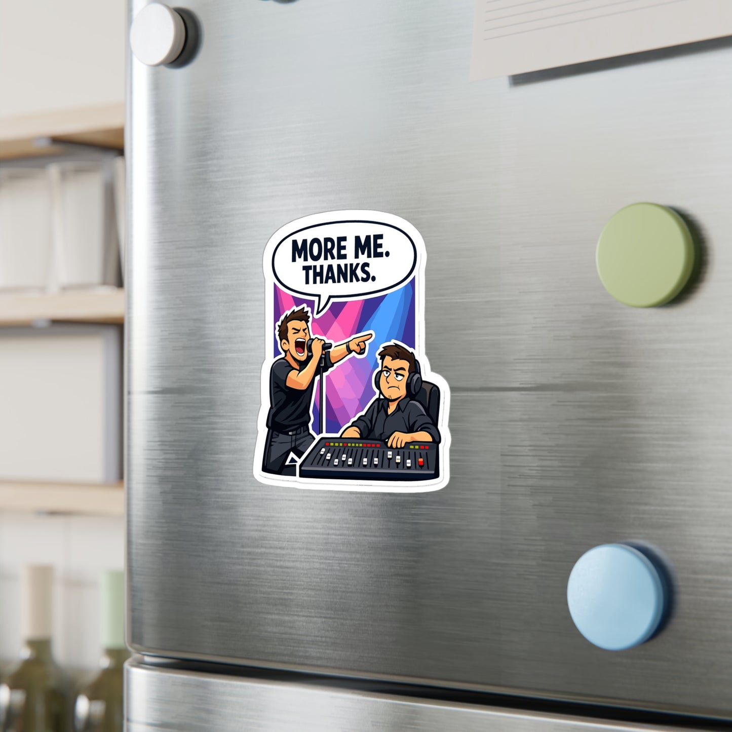 Audio Engineer Sticker More ME. Thanks. Funny Sound Engineer Vinyl Sticker Decals Waterproof for Laptop, Water Bottle Audio Technician Gift