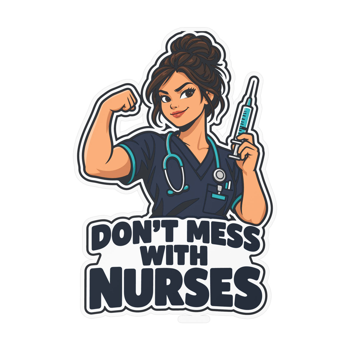 Nurse Sticker Don’t Mess With Nurses Vinyl Decals for Laptop, Water Bottle, Waterproof Gift for Nursing Student Graduation