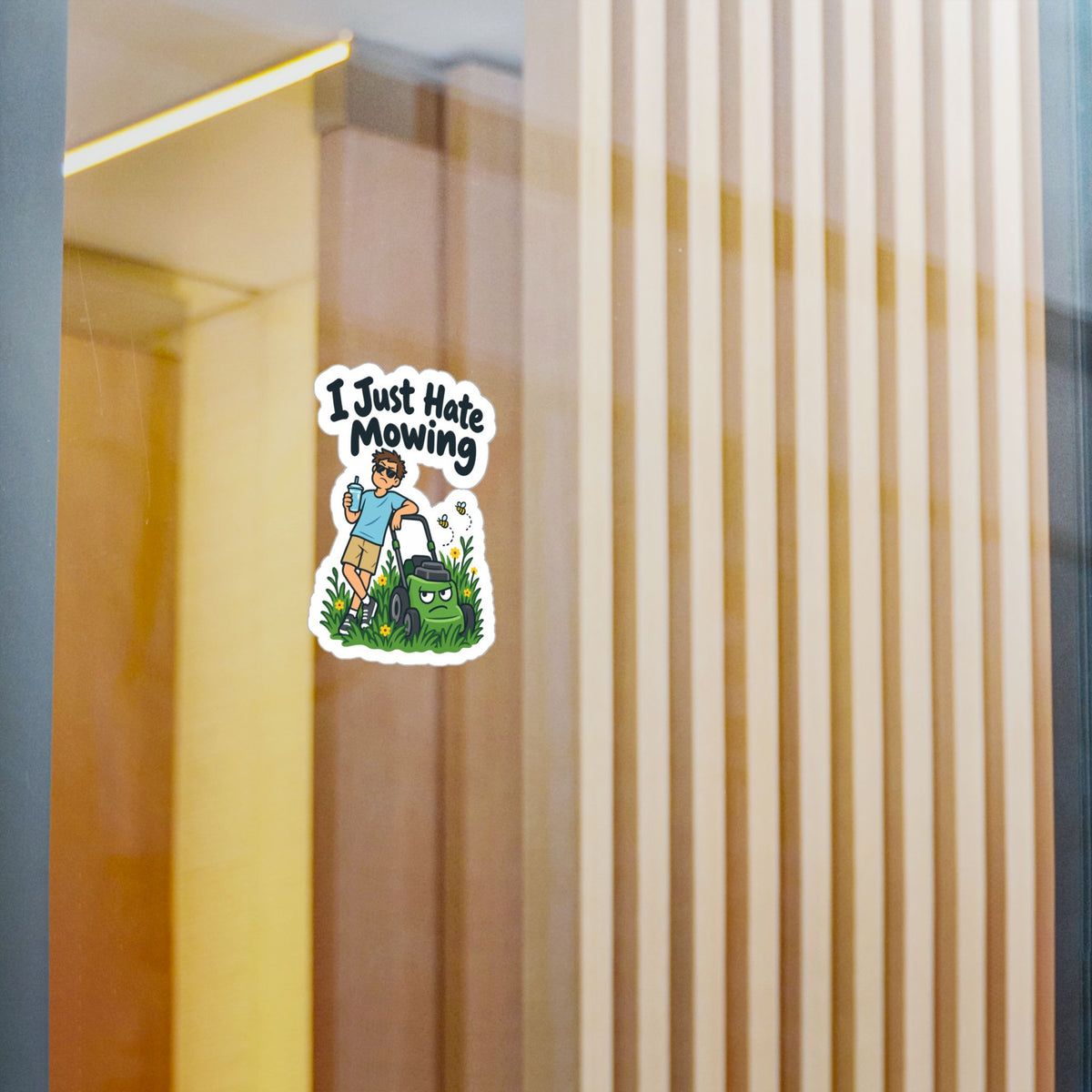 Plants Sticker I Just Hate Mowing - Funny Dandelion Decals for Laptop or Water Bottle, Friendship Gift for Nature Lovers