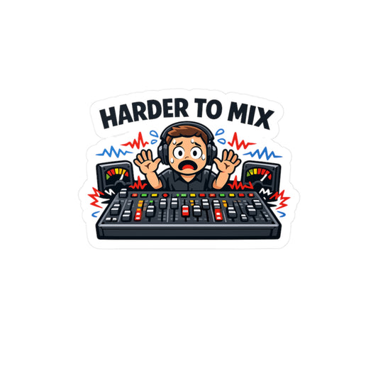 Karaoke Sticker Harder to mix Music Beer Booze Humor Decals, Waterproof Vinyl for Laptop, Water Bottle