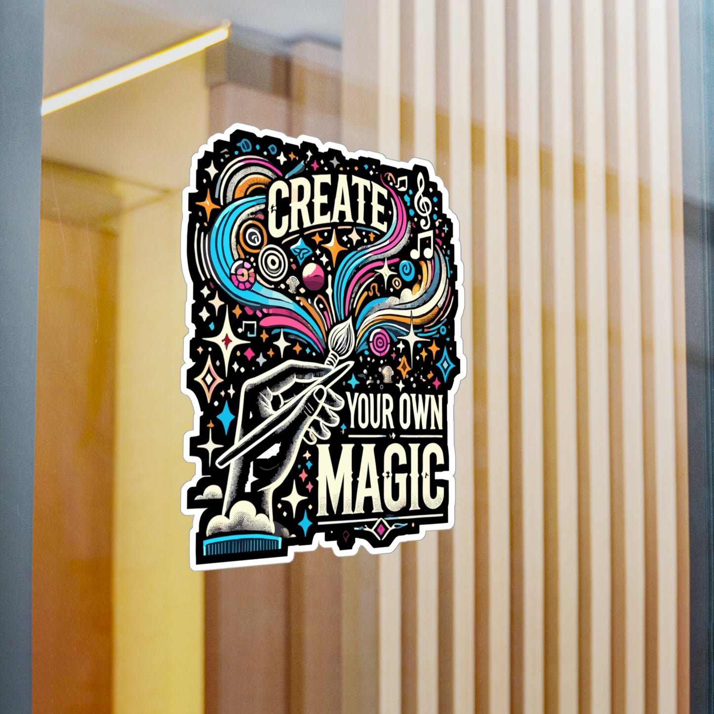 Create Your Own Magic - Creativity Sticker for Laptop Sticker. Water Bottle Sticker, Vinyl Magic Decal - Creativity Gift