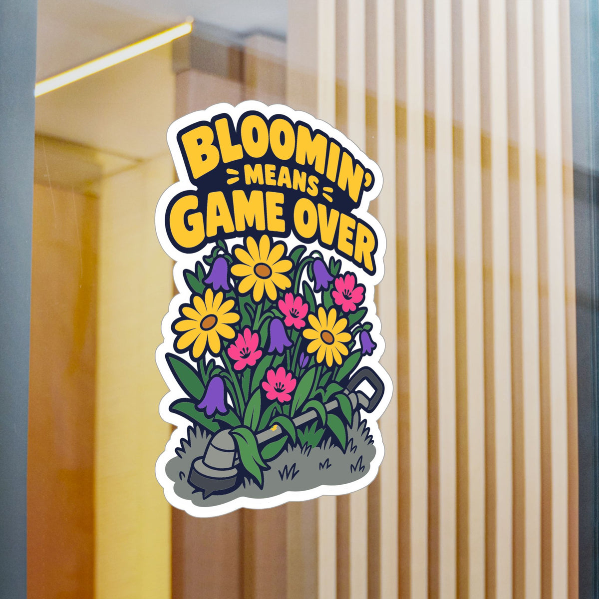 Plants Sticker - Bloomin Means Game Over, Dandelion decals for Nature Lovers and Friendship Gifts, Laptop & Water Bottle