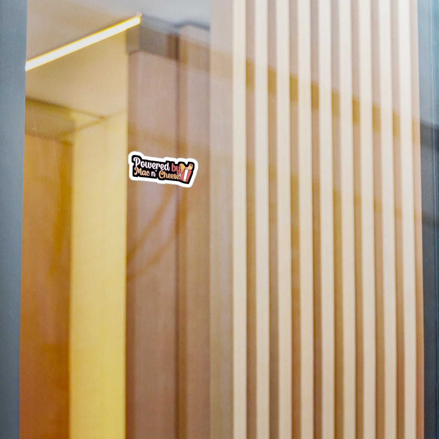 Powered by Mac n Cheese - Mac n cheese Sticker for Wall, Laptop, Window, Truck, Car Mac n cheese Gift Vinyl Mac & cheese Decal Sticker