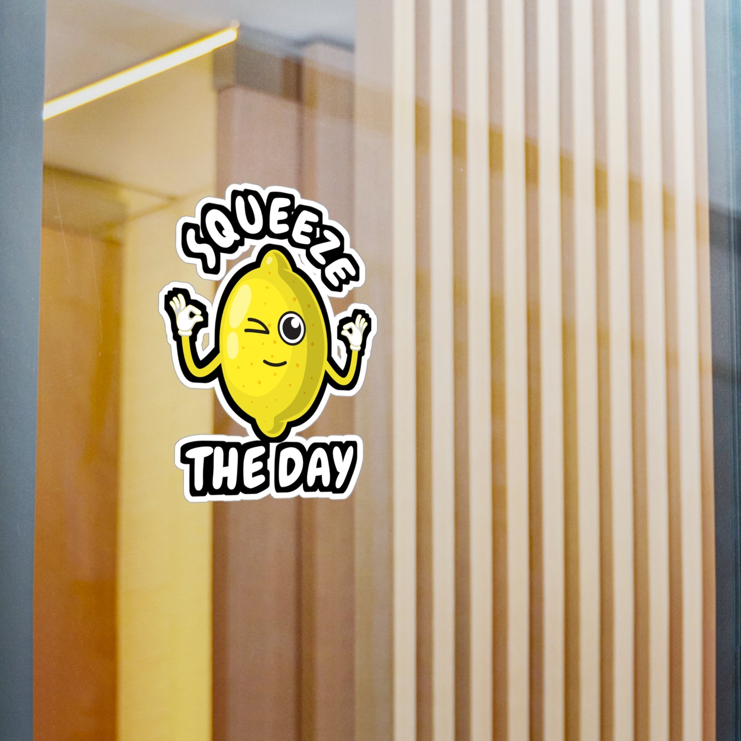 Squeeze The Day | Lemonade Sticker | Lemon Decals | Squeazy Laptop Sticker | Lemonade Gift | Lemon Gift