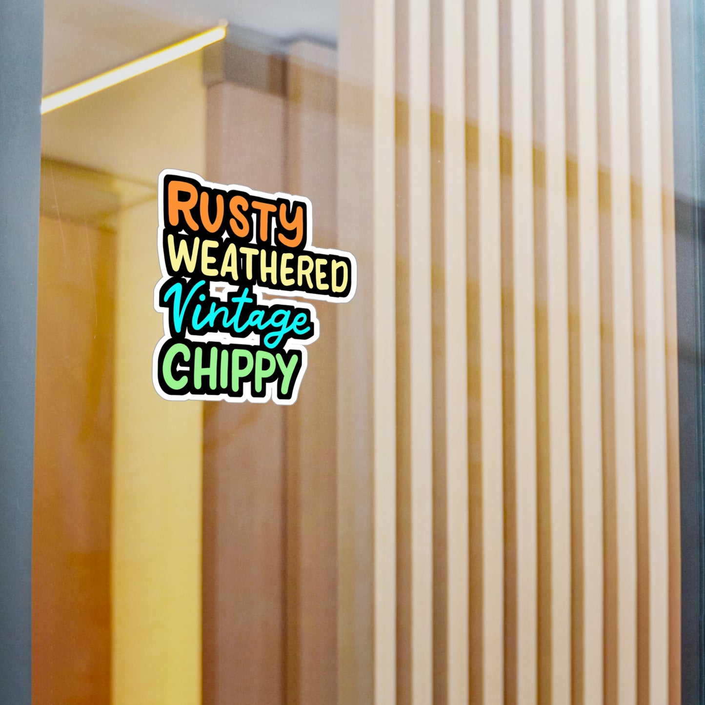 Rusty Weathered Vintage Chippy - Antiquing Sticker for Laptop Sticker. Water Bottle Sticker, Vinyl Antiques Decal - Antiquing Gift