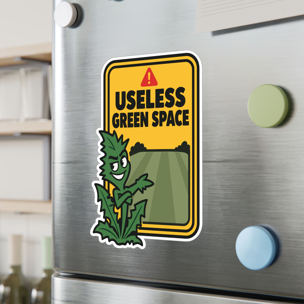 Plants Sticker - Useless Green Space Dandelion Design, Nature-Inspired Decals for Laptop or Water Bottle, Friendship Gift
