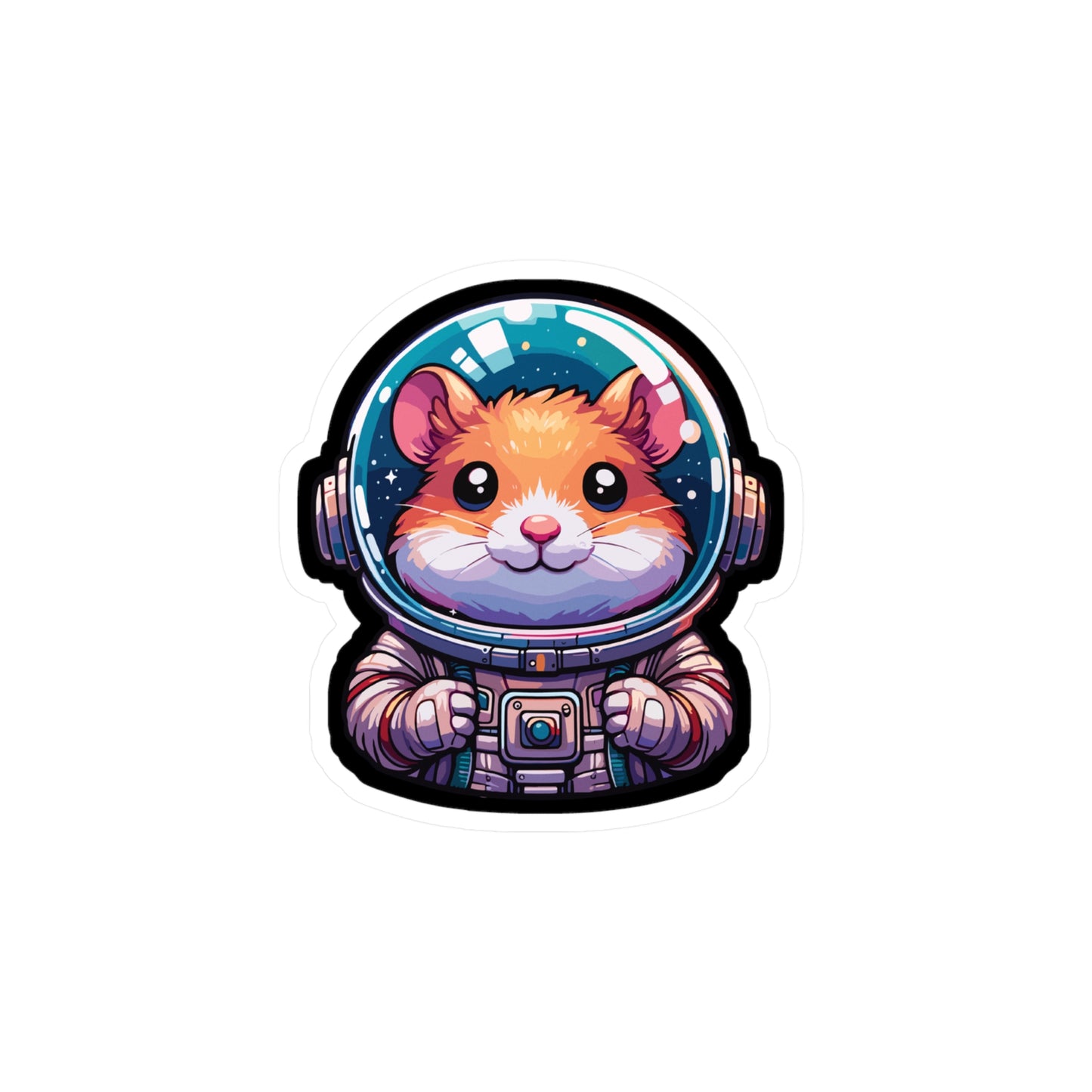 Hamster Astronaut - Hamster Sticker for Car Window Laptop Sticker. Water Bottle Sticker, Vinyl Space Decal, Helmet Sticker - Hamster Gift