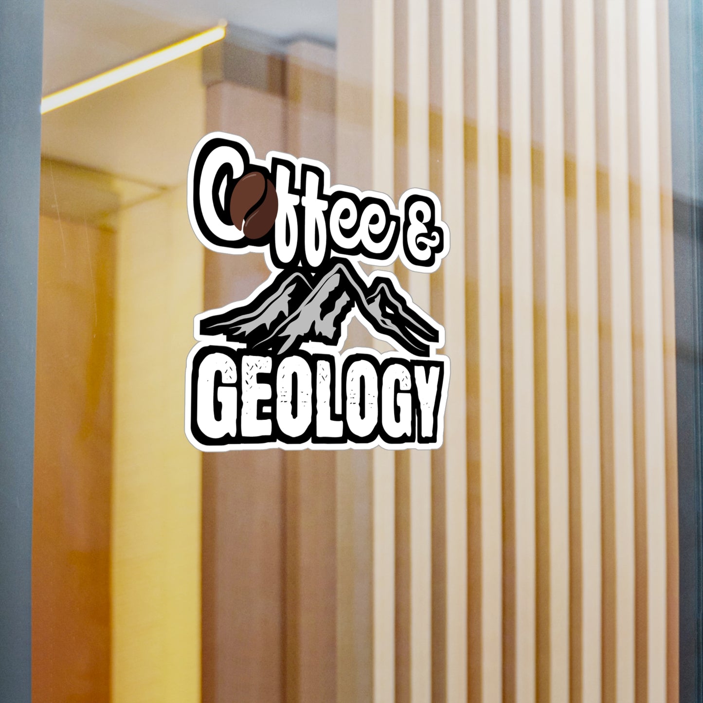 Coffee & Geology - Geology Sticker for Car Window Laptop Sticker. Water Bottle Sticker, Vinyl Geologist Decal, Rocks Sticker - Geology Gift