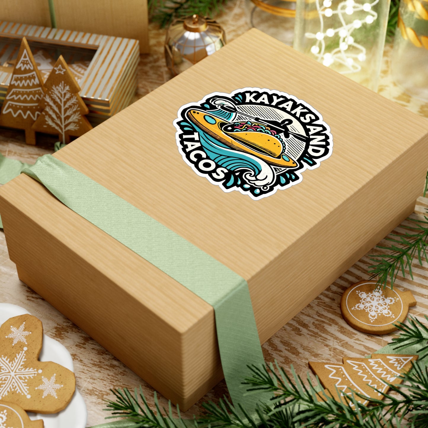 Kayaks And Tacos - Kayak Sticker for Car Window Laptop Sticker. Water Bottle Sticker, Vinyl Taocs Decal, Kayaking Sticker - Kayak Gift