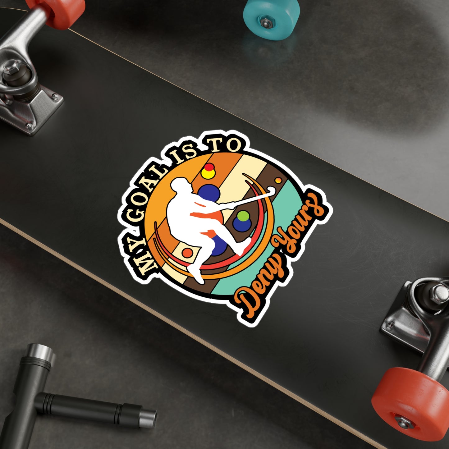 MY Goal is to Deny Yours - Field hockey Sticker for Laptop Sticker. Water Bottle Sticker, Vinyl Hockey Decal - Field hockey Gift