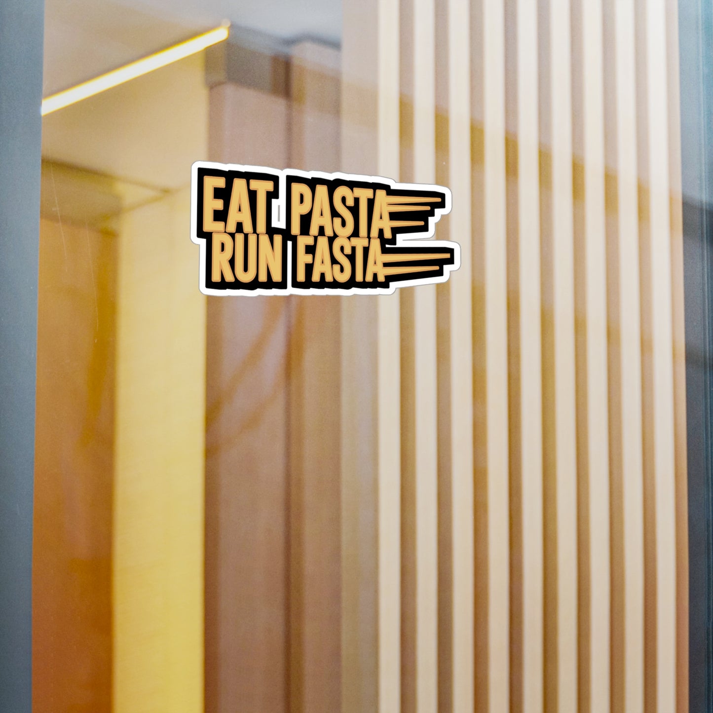 Eat pasta run fasta - Mac n cheese Sticker for Wall, Laptop, Window, Truck, Car Mac n cheese Gift Vinyl Mac & cheese Decal Sticker