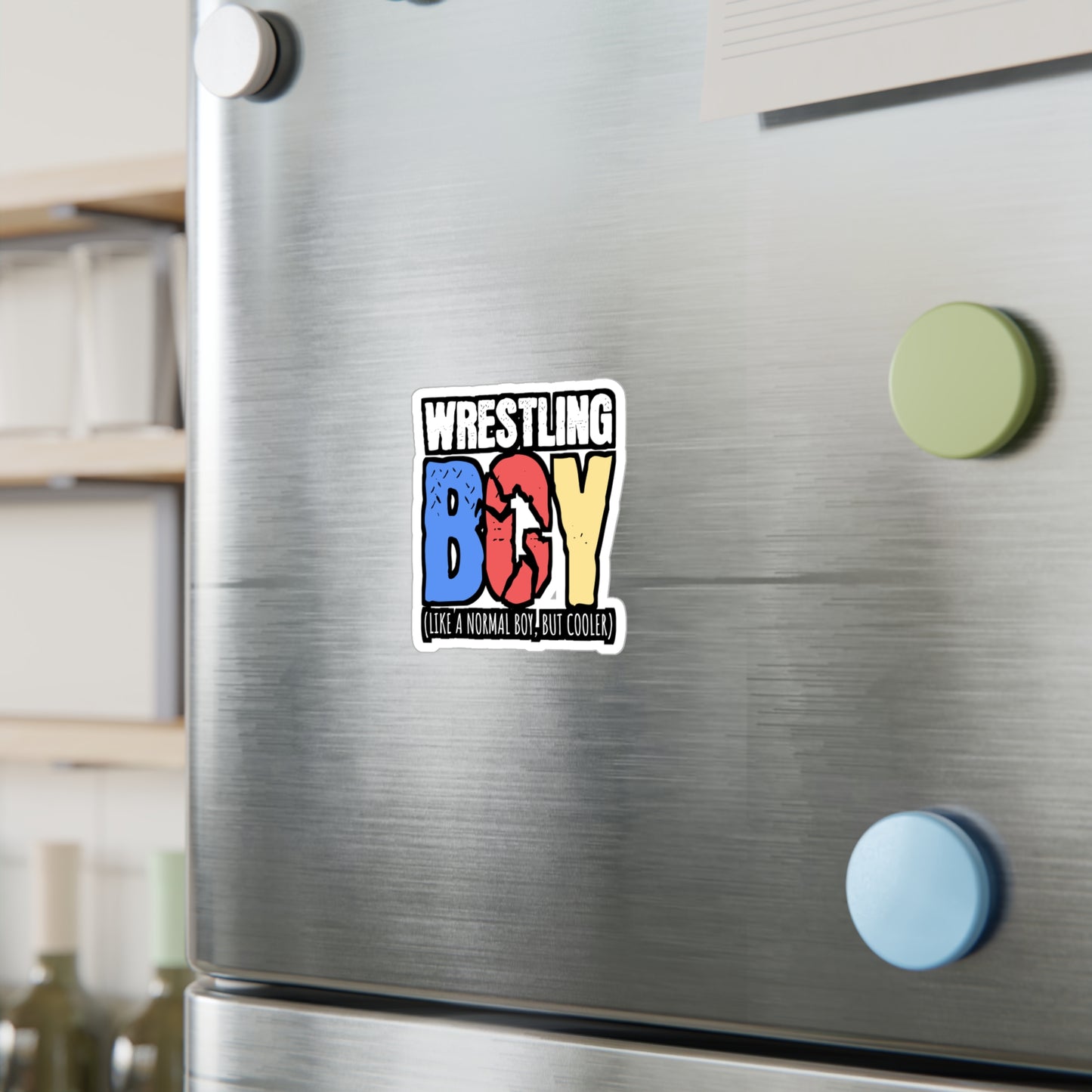 Wrestling Boy - Wrestle Sticker for Car Window Laptop Sticker. Water Bottle Sticker, Vinyl Wrestling Decal, Offense Sticker - Wrestle Gift