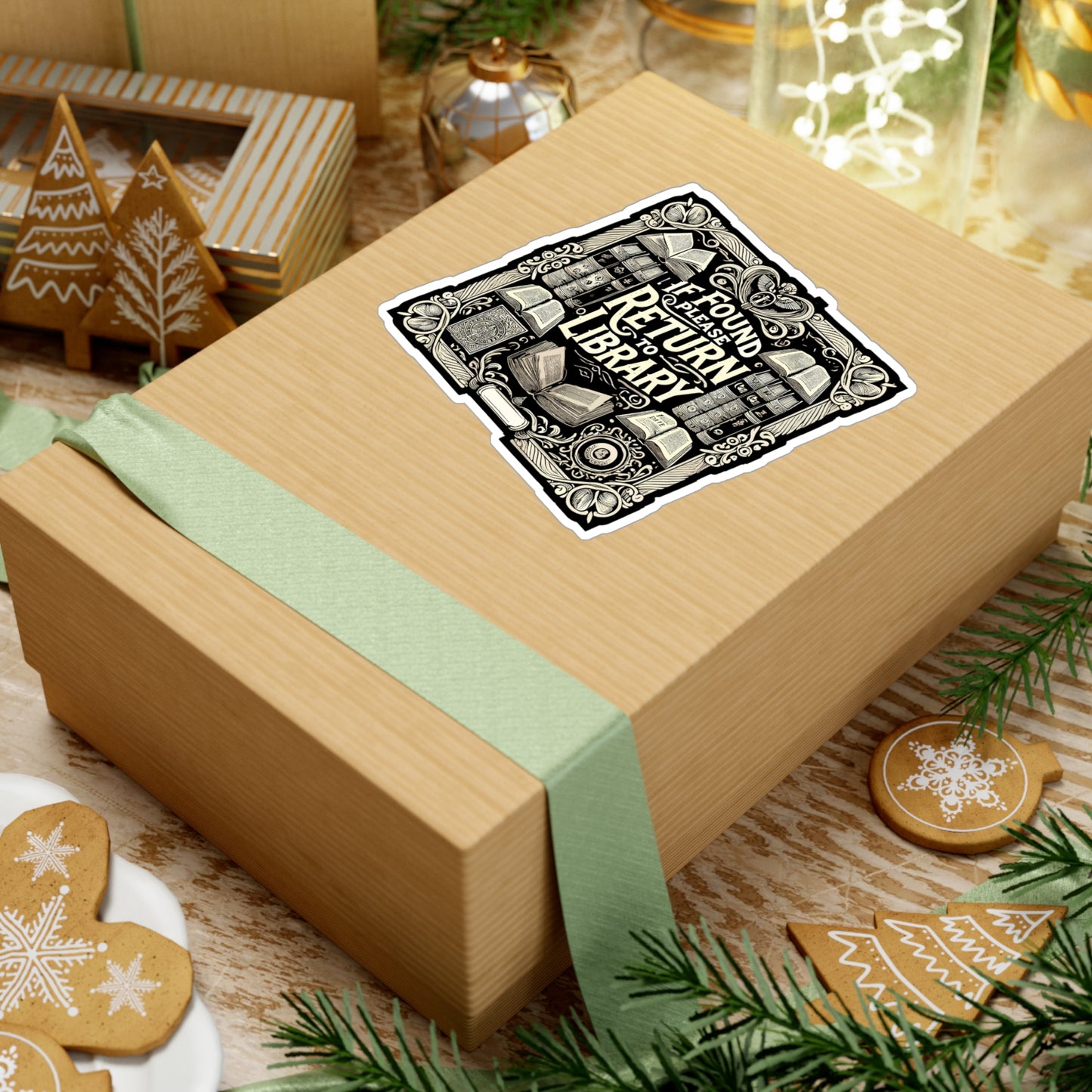 If Found Please Return To Library - Librarian Sticker for Laptop Sticker. Water Bottle Sticker, Vinyl Reading Decal - Librarian Gift