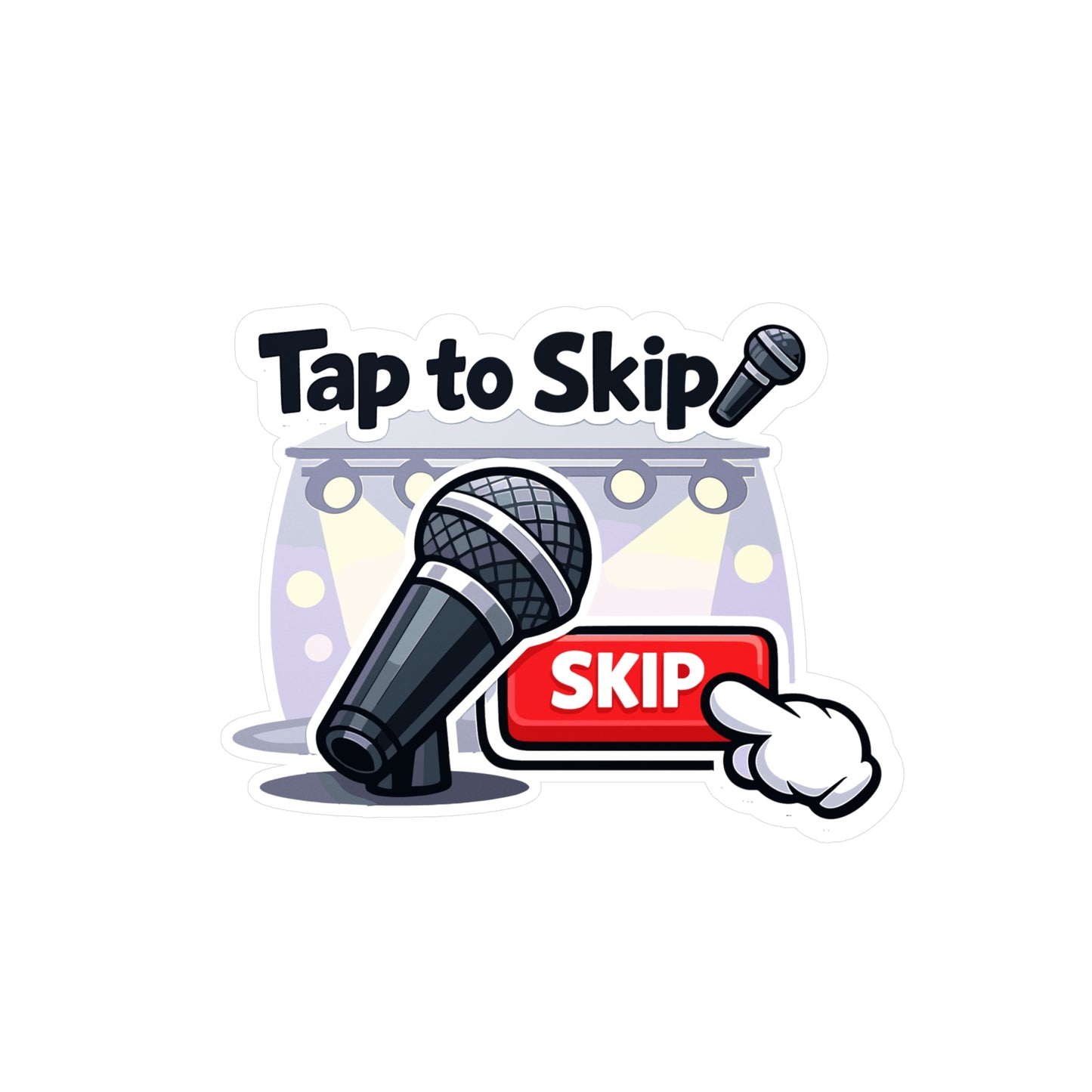 Karaoke Sticker Tip to Skip Funny Music Beer Booze Decals Waterproof Vinyl for Laptop Water Bottle