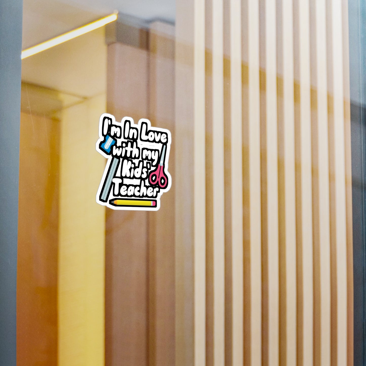 In Love With My Kids' Teacher Homeschooling  - Homeschool Sticker for Wall, Laptop, Window, Truck, Car Homeschool Gift Vinyl Teacher Decal Sticker