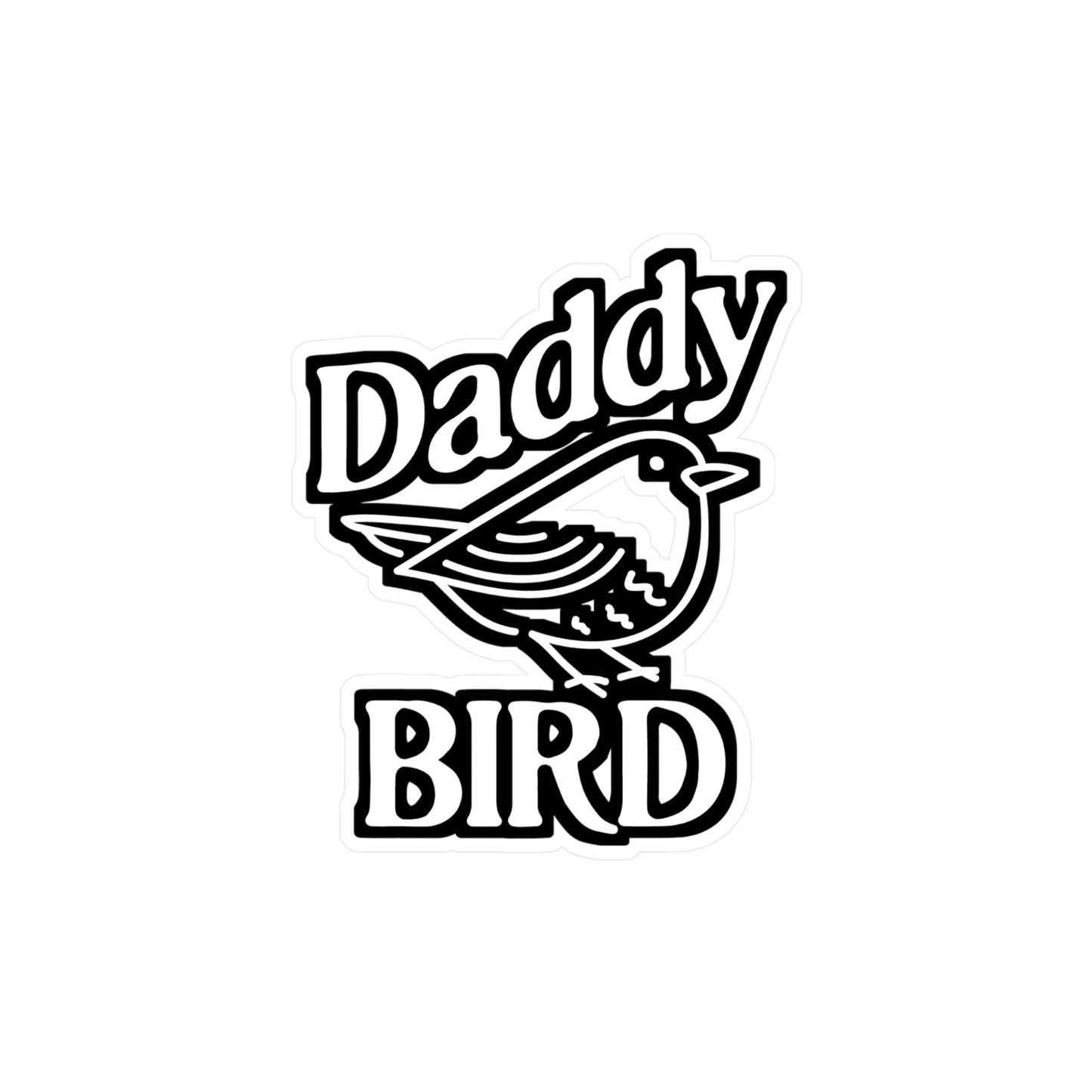 Daddy Bird - Birdwatcher Sticker for Laptop Sticker. Water Bottle Sticker, Vinyl Binocular Decal - Birdwatcher Gift