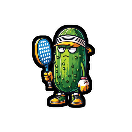 Cucumber Pickleball Player - Pickleball Sticker for Laptop Sticker. Water Bottle Sticker, Vinyl Dink Decal - Pickleball Gift