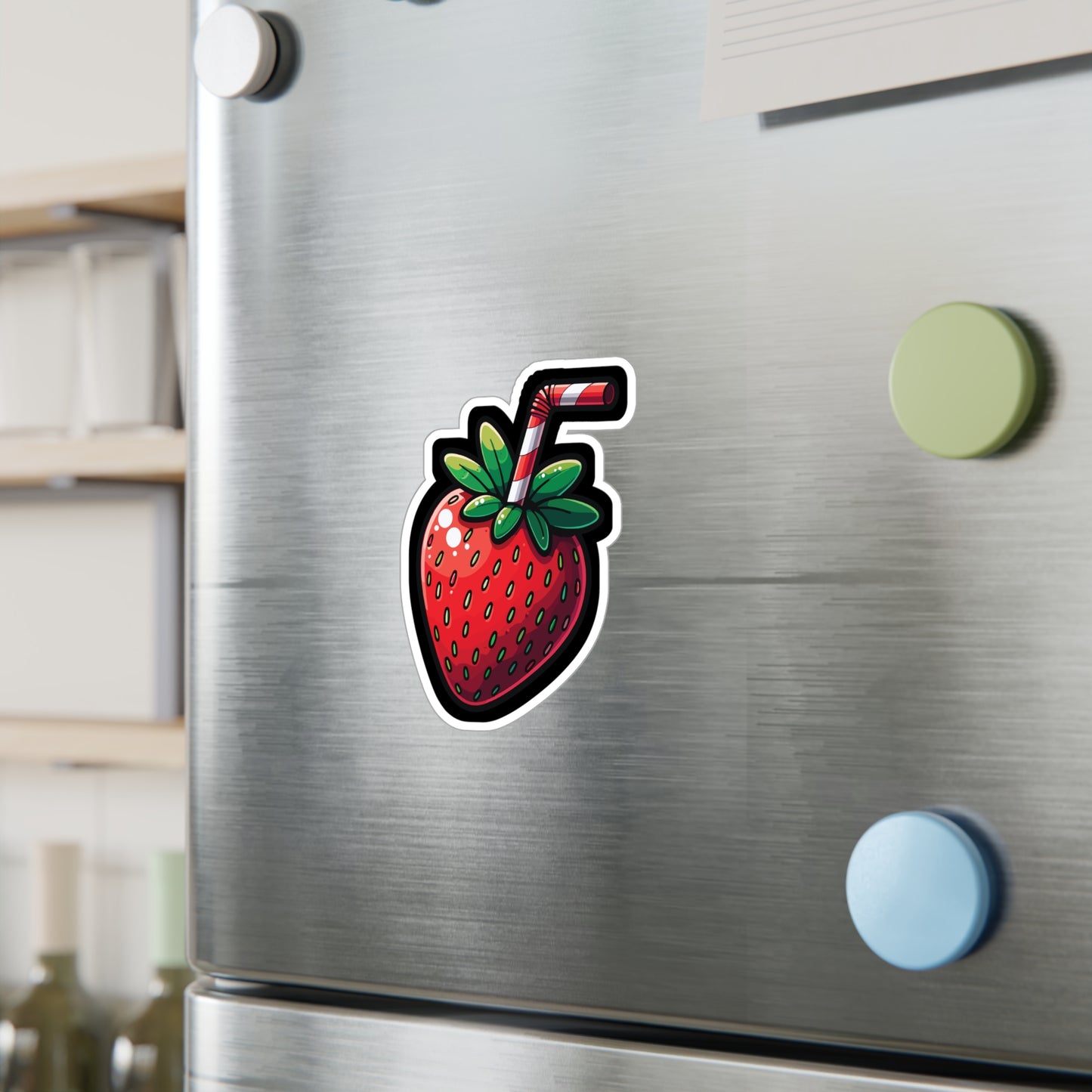 Strawberry Shake - Strawberry Sticker for Laptop Sticker. Water Bottle Sticker, Vinyl Fruits Decal - Strawberry Gift