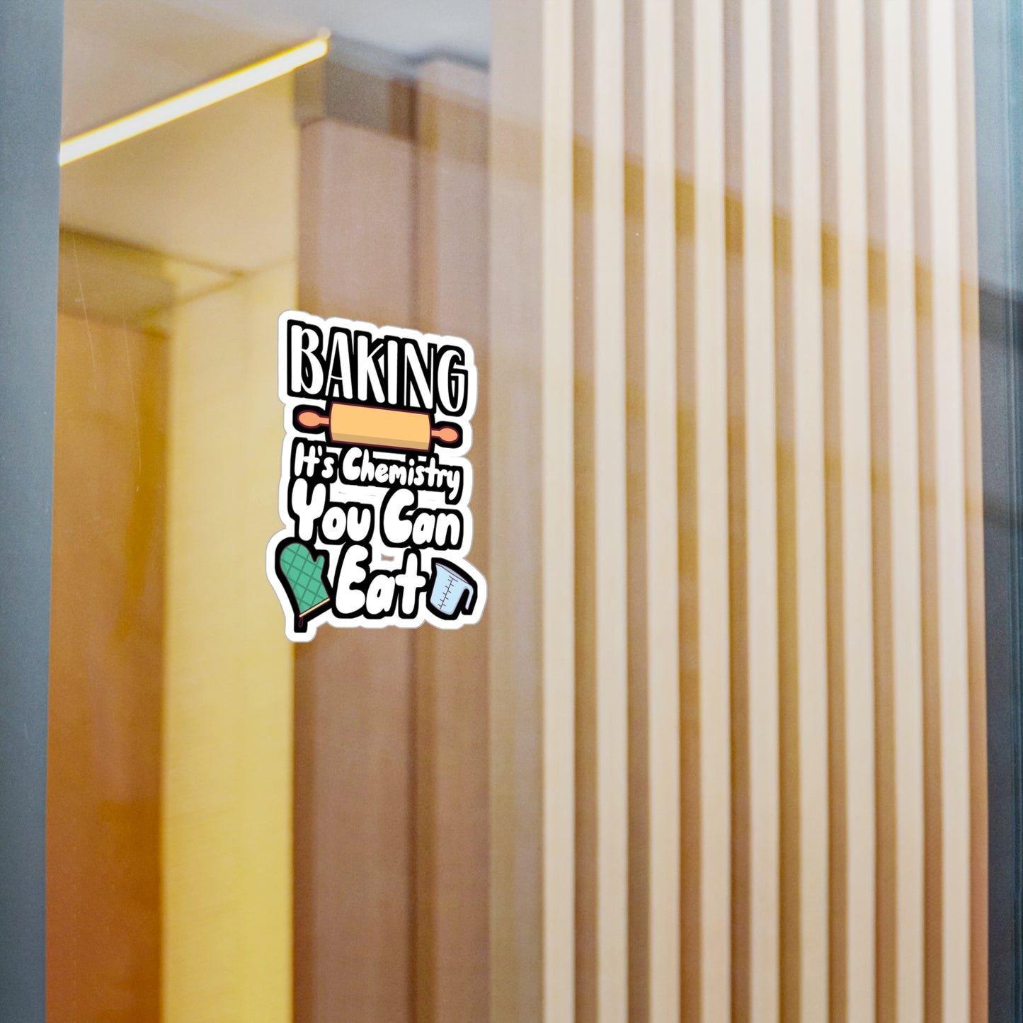 Baking It's Chemistry You Can Eat - Baking Sticker for Wall, Laptop, Window, Truck, Car Baking Gift Vinyl Baker Decal Sticker