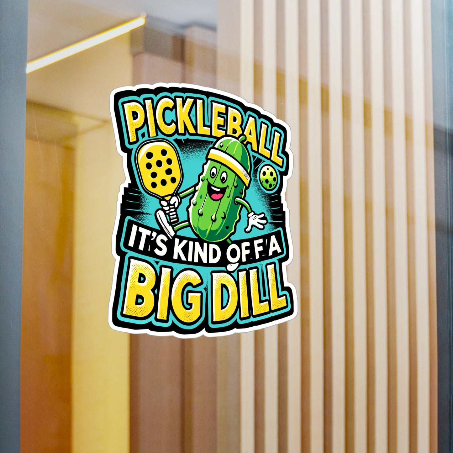 Pickleball It's Kind Of A Big Dill - Pickleball Sticker for Laptop Sticker. Water Bottle Sticker, Vinyl Dink Decal - Pickleball Gift