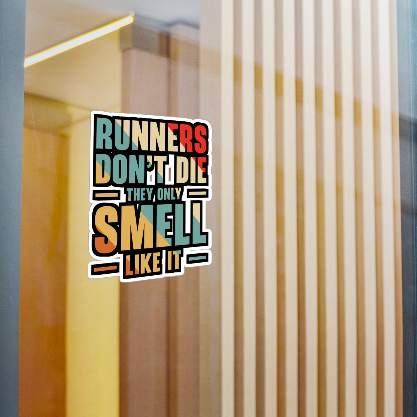 Runners Don't Die They Only Smell Like It - Marathon Sticker for Laptop Sticker. Water Bottle Sticker, Vinyl Running Decal - Marathon Gift