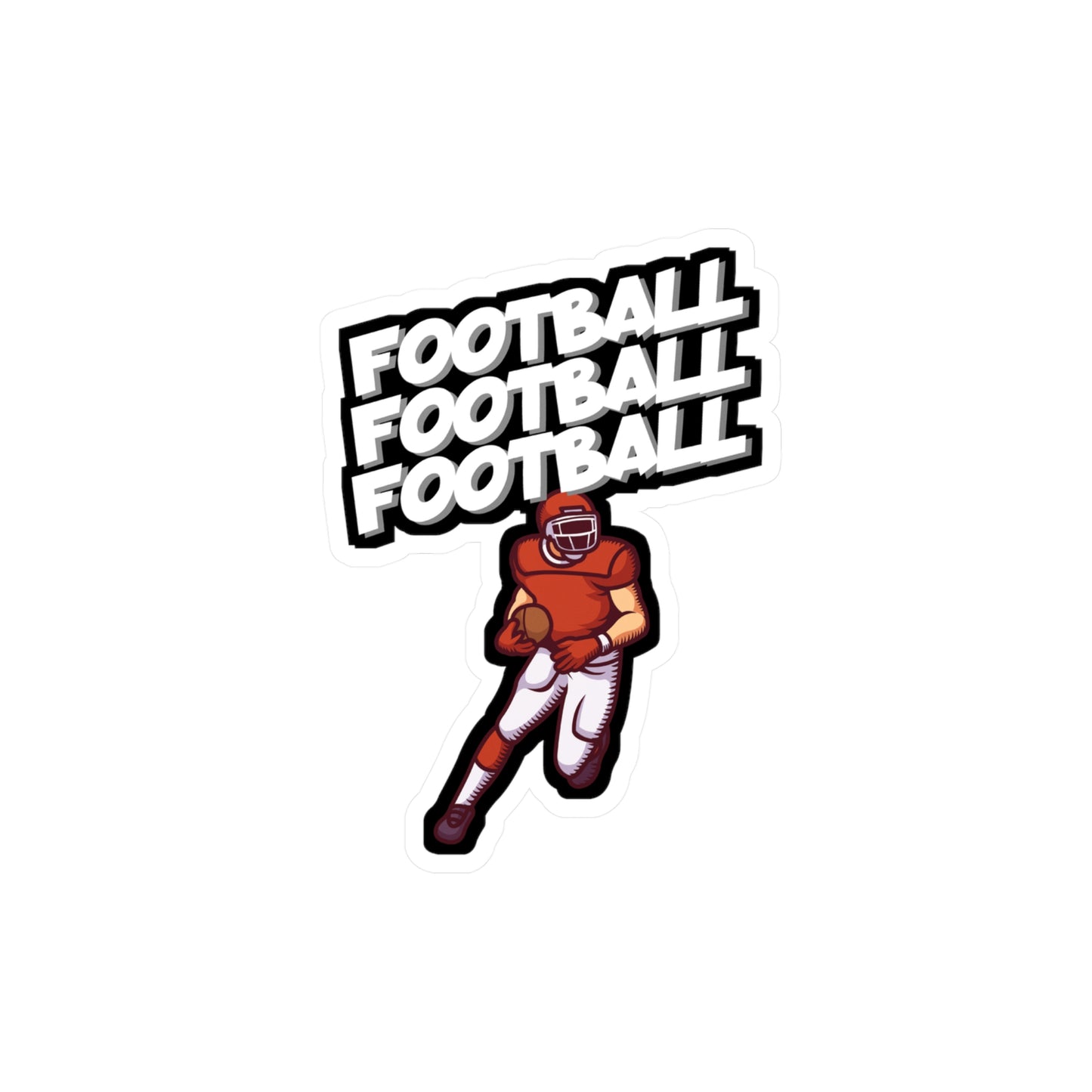 American Football - Rugby Sticker for Car, Wall, Laptop, Window, Truck Rugby Gift Vinyl Football Decal Sticker