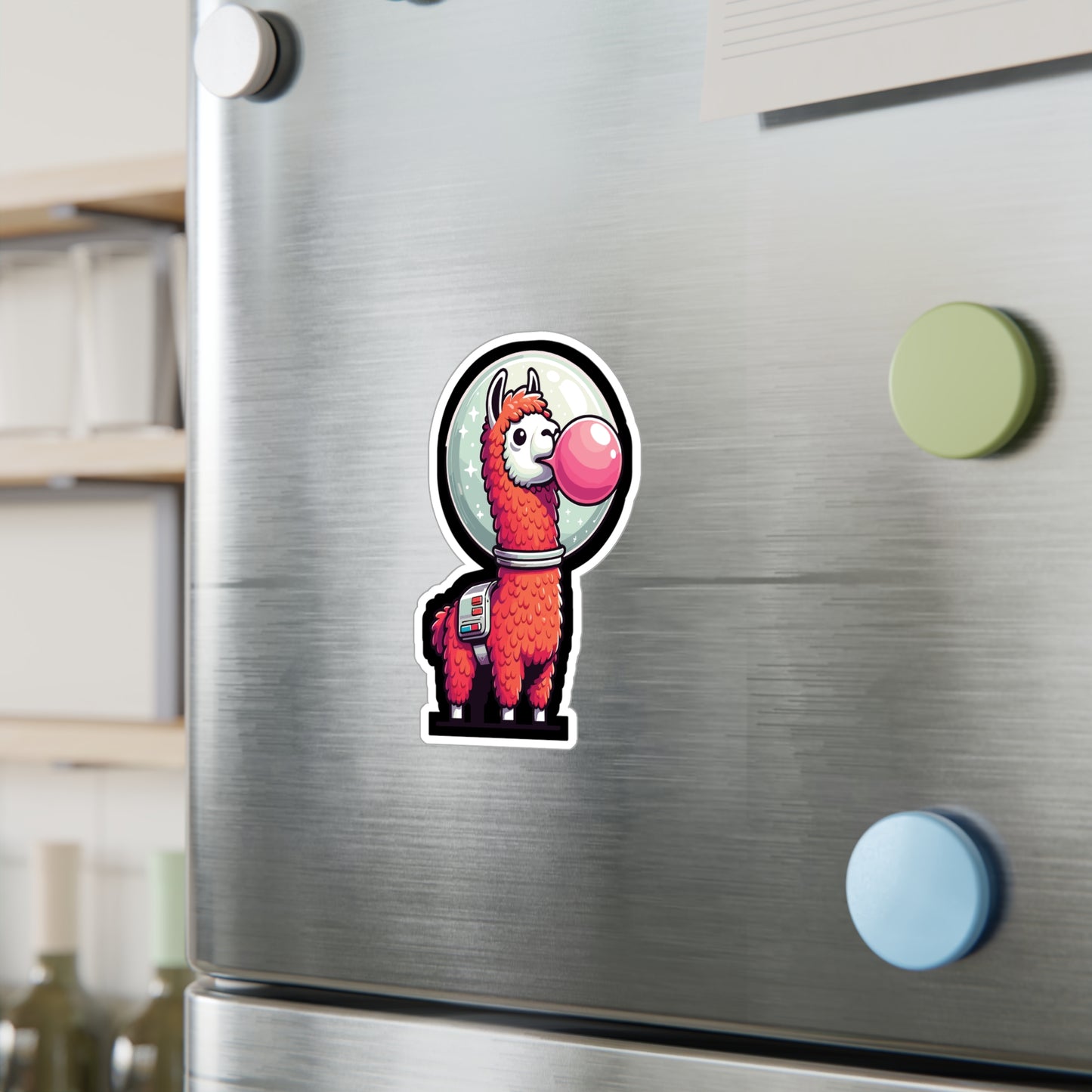 Llama Astronaut - Llama Sticker for Car Window Laptop Sticker. Water Bottle Sticker, Vinyl Space Decal, Bubblegum Sticker - Llama Gift