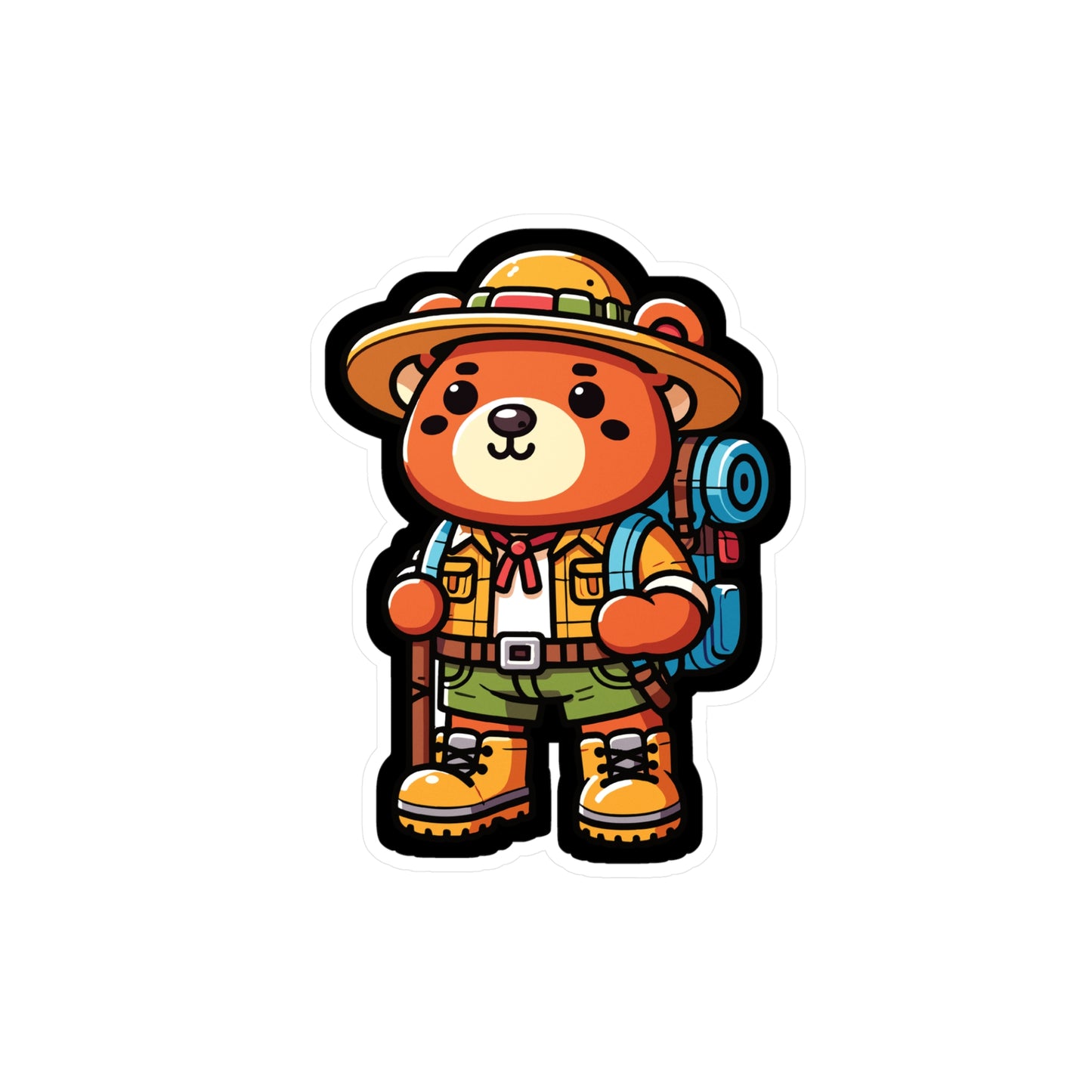 Hiking Bear - Bear Sticker for Car Window Laptop Sticker. Water Bottle Sticker, Vinyl Hiking Decal, Adventure Sticker - Bear Gift