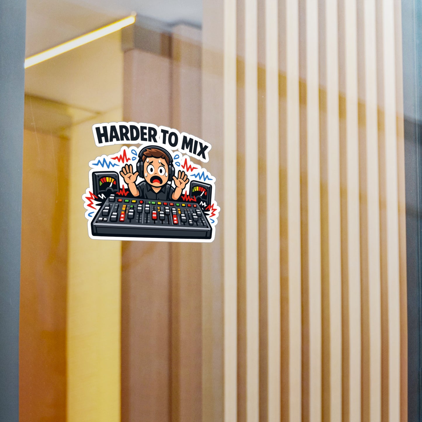 Karaoke Sticker Harder to mix Music Beer Booze Humor Decals, Waterproof Vinyl for Laptop, Water Bottle