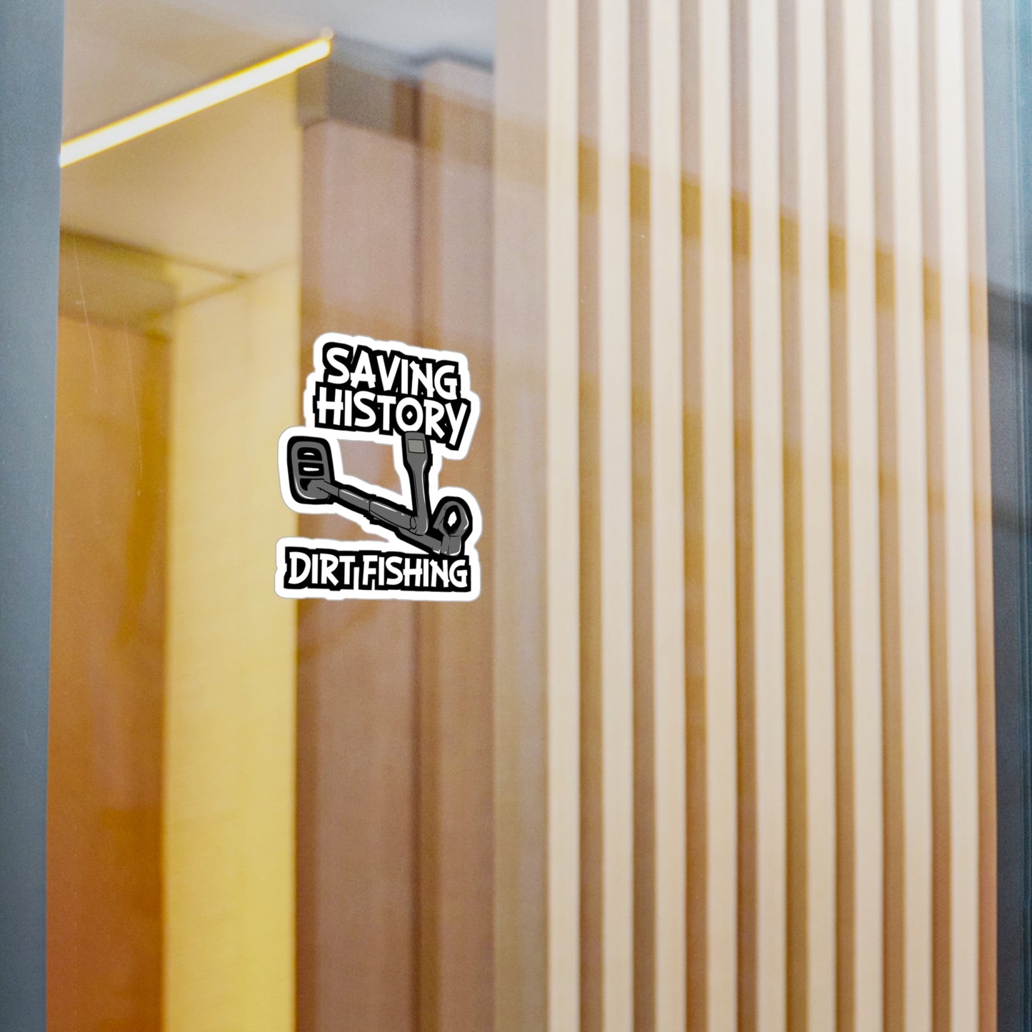 Saving History Dirt Fishing - Geocaching Sticker for Laptop Sticker. Water Bottle Sticker, Vinyl Geocacher Decal - Geocaching Gift