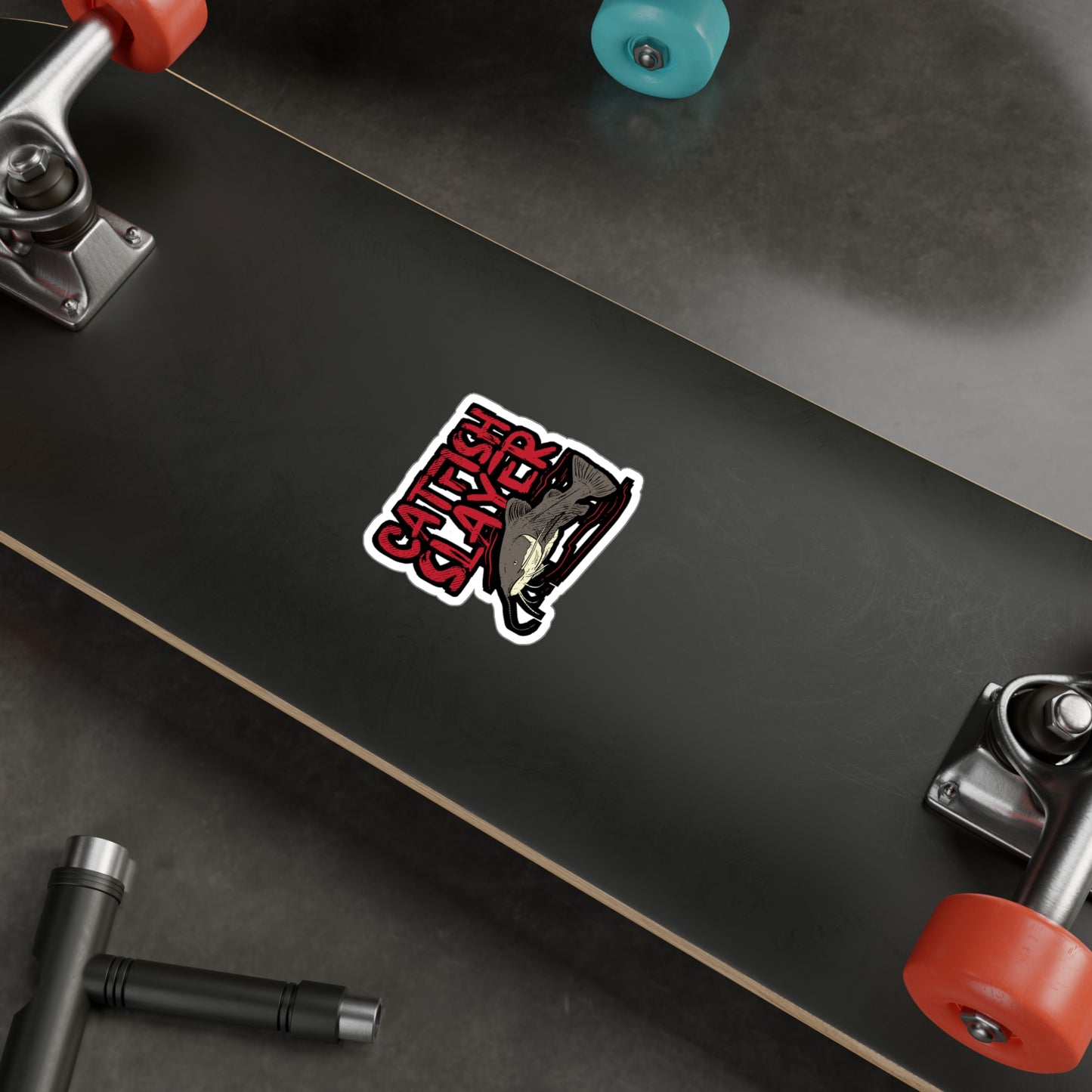 Catfish Slayer - Catfish Sticker for Car Window Wall Laptop Sticker. Water Bottle Sticker, Vinyl Goonch Decal, Bait Sticker - Catfish Gift