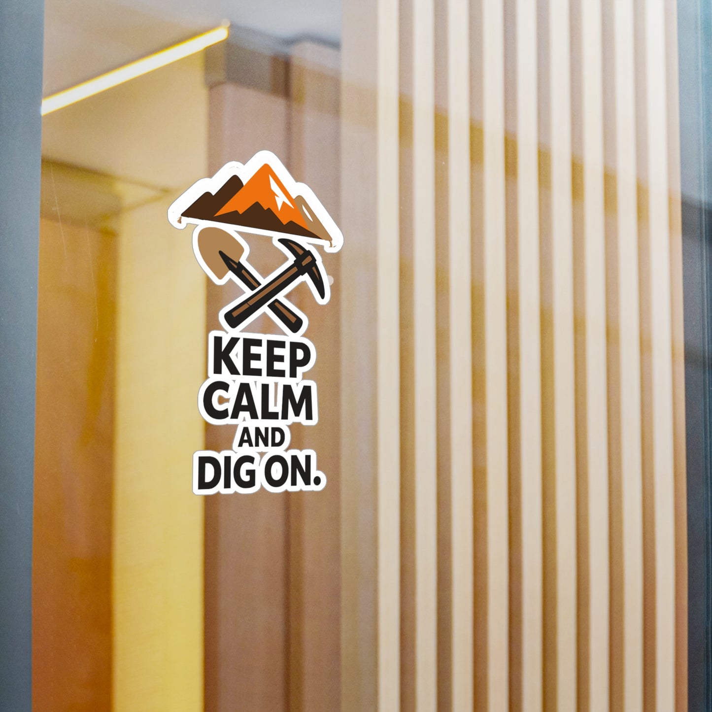 Geologie Sticker Keep Calm and Dig On Geology Rocks Minerals Tectonics Vinyl Waterproof Decals for Laptop Water Bottle