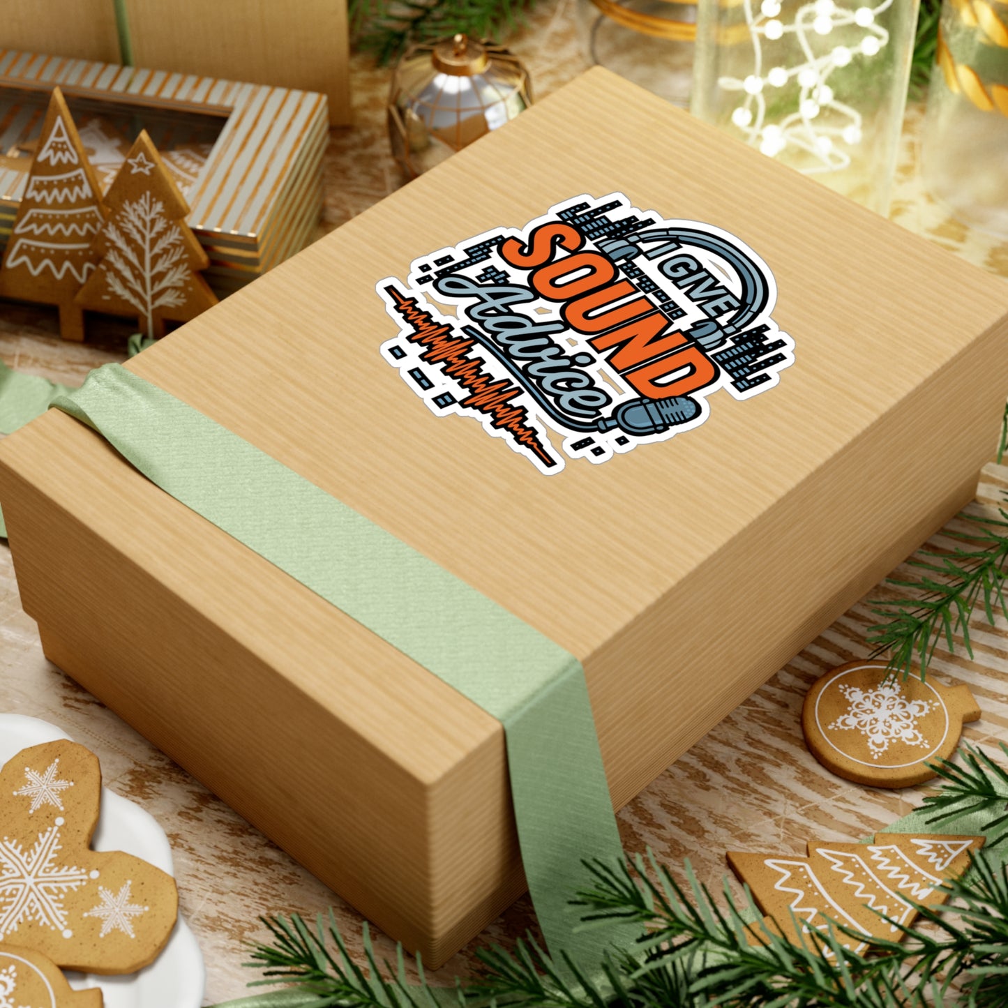 I Give Sound Advice - Audio Engineer Sticker for Laptop, Water Bottle, Gift for Music Producers & Sound Technicians