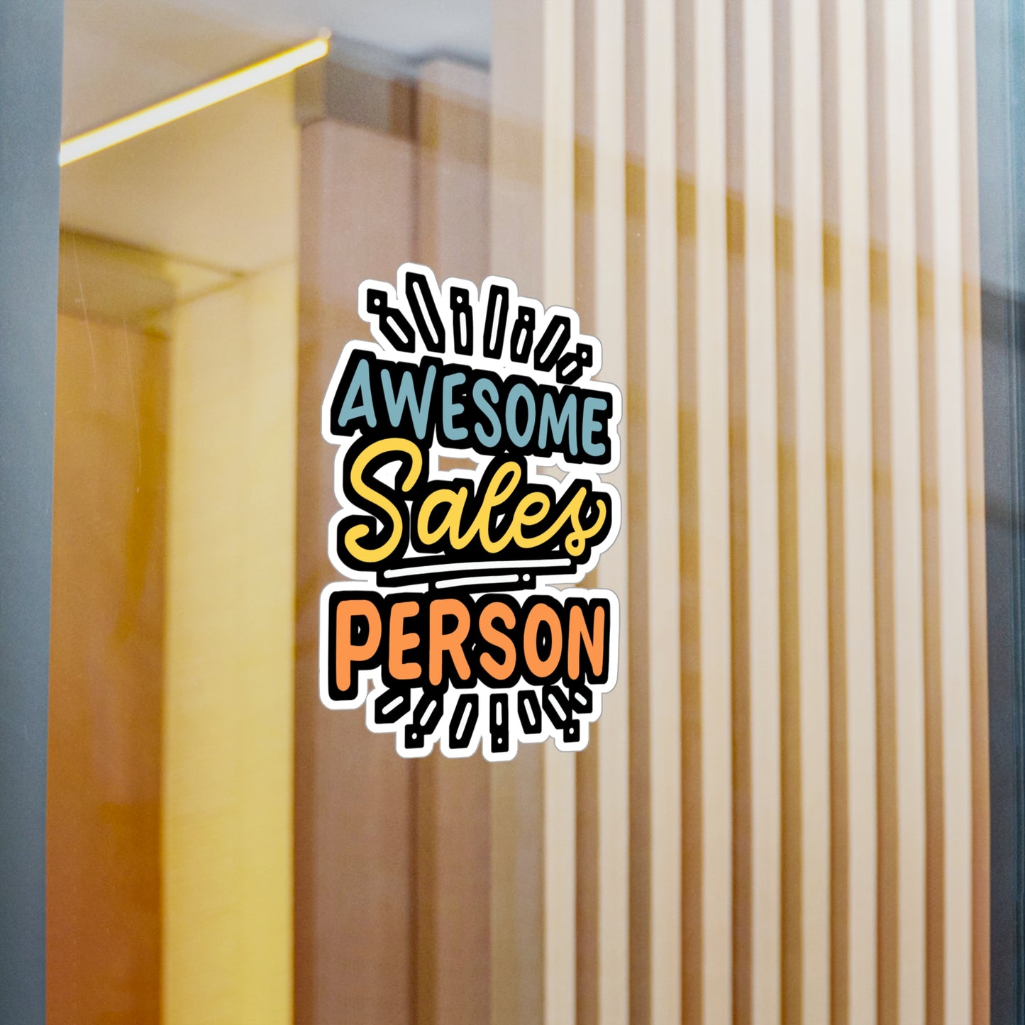 Awesome Salesperson | Salesman Sticker | Salesperson Vinyl Sticker | Assistant Laptop Sticker | Salesman Gift | Salesperson Gift