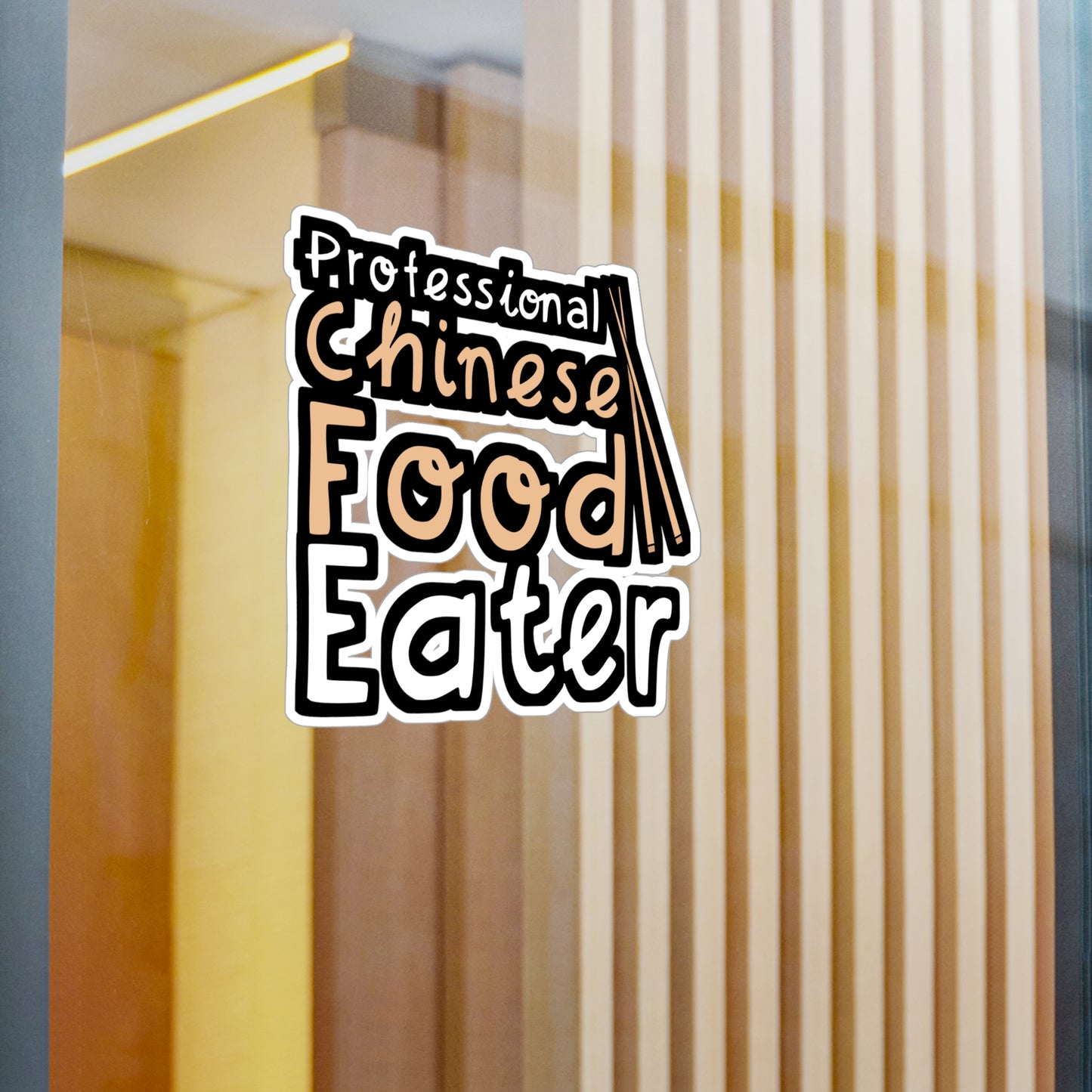 Professional Chinese Food Eater - Japanese Sticker for Wall, Laptop, Window, Truck, Car Japanese Gift Vinyl Food Decal Sticker