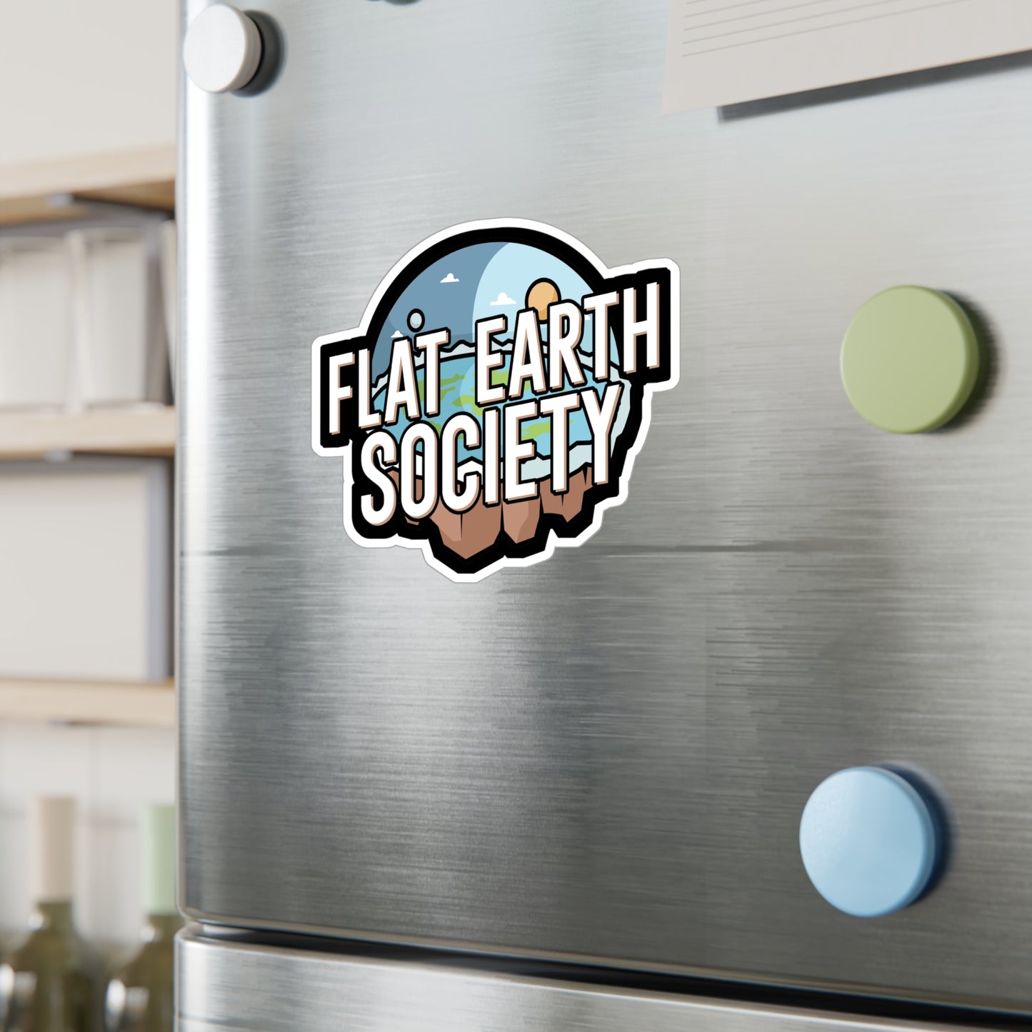 Flat Earth Society - Flat earth Sticker for Wall, Laptop, Window, Truck, Car Flat earth Gift Vinyl Flat earther Decal Sticker