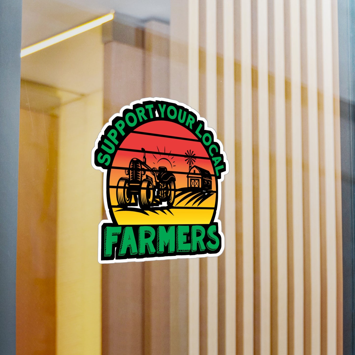 Support Your Farmers - Farmer Sticker for Car Window Laptop Sticker. Water Bottle Sticker, Vinyl Farm Decal, Farming Sticker - Farmer Gift