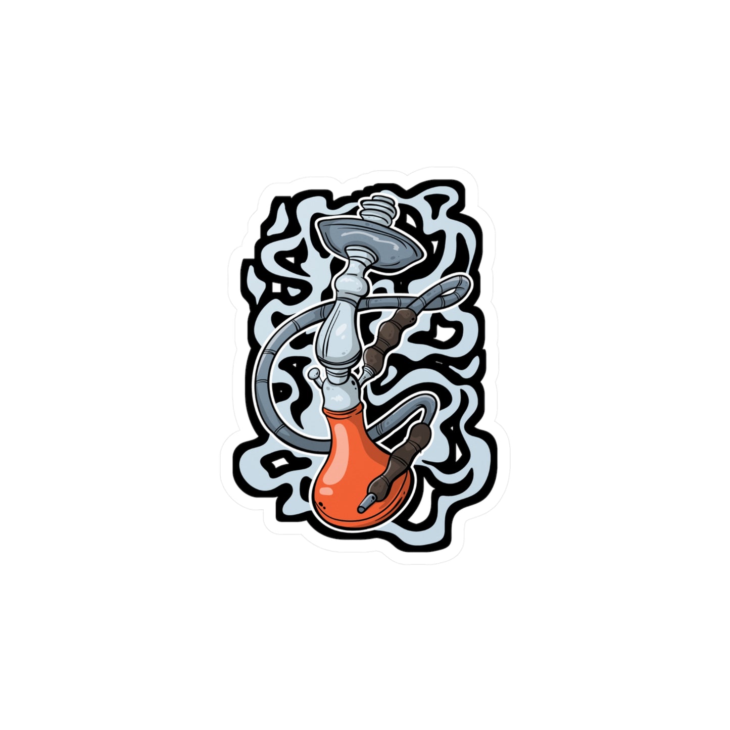 Hookah Shisha Waterpipe Narghile - Hookah Sticker for Laptop Sticker. Water Bottle Sticker, Vinyl Hose Decal - Hookah Gift