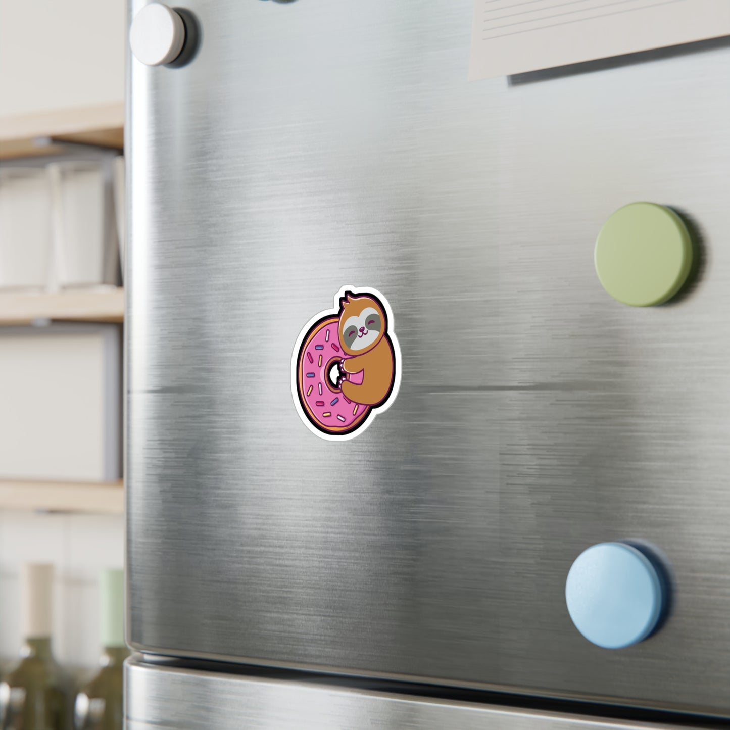 Sloth Donut - Sloth Sticker for Car Window Laptop Sticker. Water Bottle Sticker, Vinyl Cute Decal, Sloths Sticker - Sloth Gift