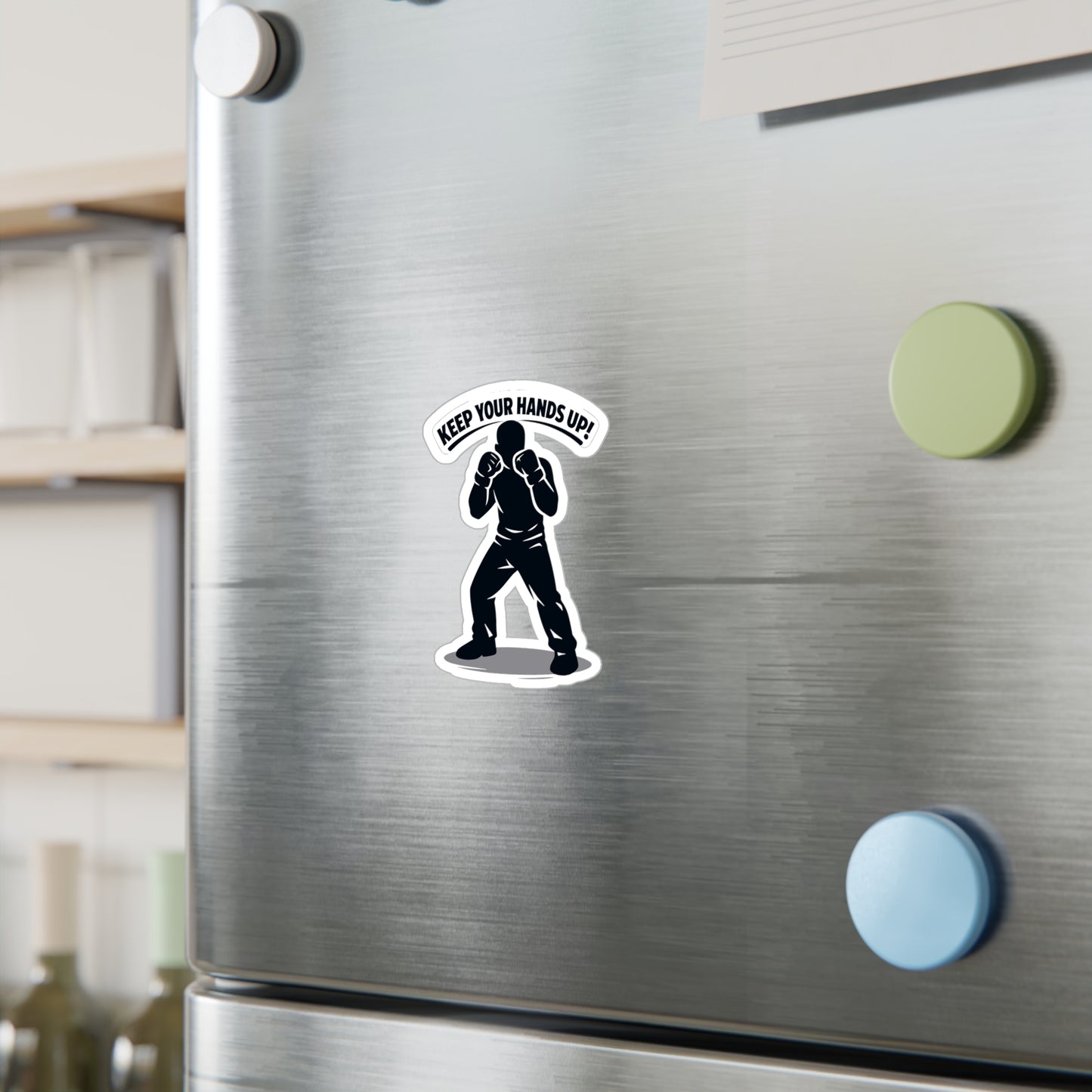 Krav Maga Sticker "Keep Your Hands Up!" Waterproof Vinyl Decals for Laptop, Water Bottle – Martial Arts Self Defense Fitness Gear