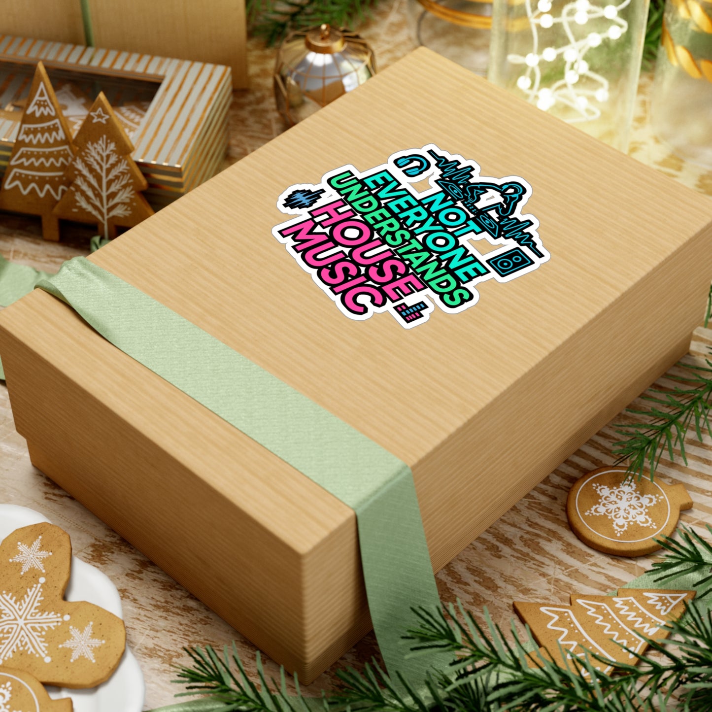 House Music Sticker – "Not Everyone Understands House Music" Decals, Waterproof Vinyl for Laptop, Water Bottle, Dance Genre Soul Gift