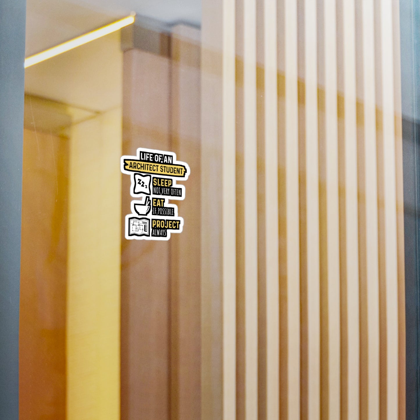 Life of An Architect Student - Architecture Sticker for Laptop Sticker. Water Bottle Sticker, Vinyl Studio Decal - Architecture Gift