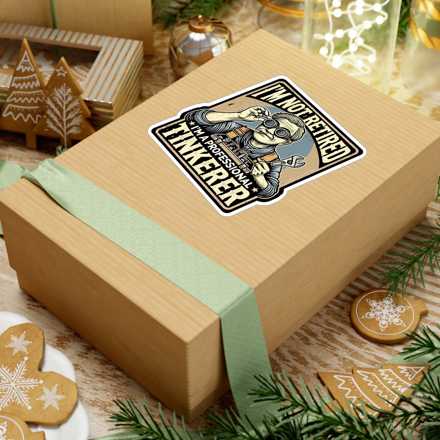 I'm Not Retired I'm A Professional Tinkerer - Retired Sticker for Laptop Sticker. Water Bottle Sticker, Vinyl Tinkerer Decal - Retired Gift