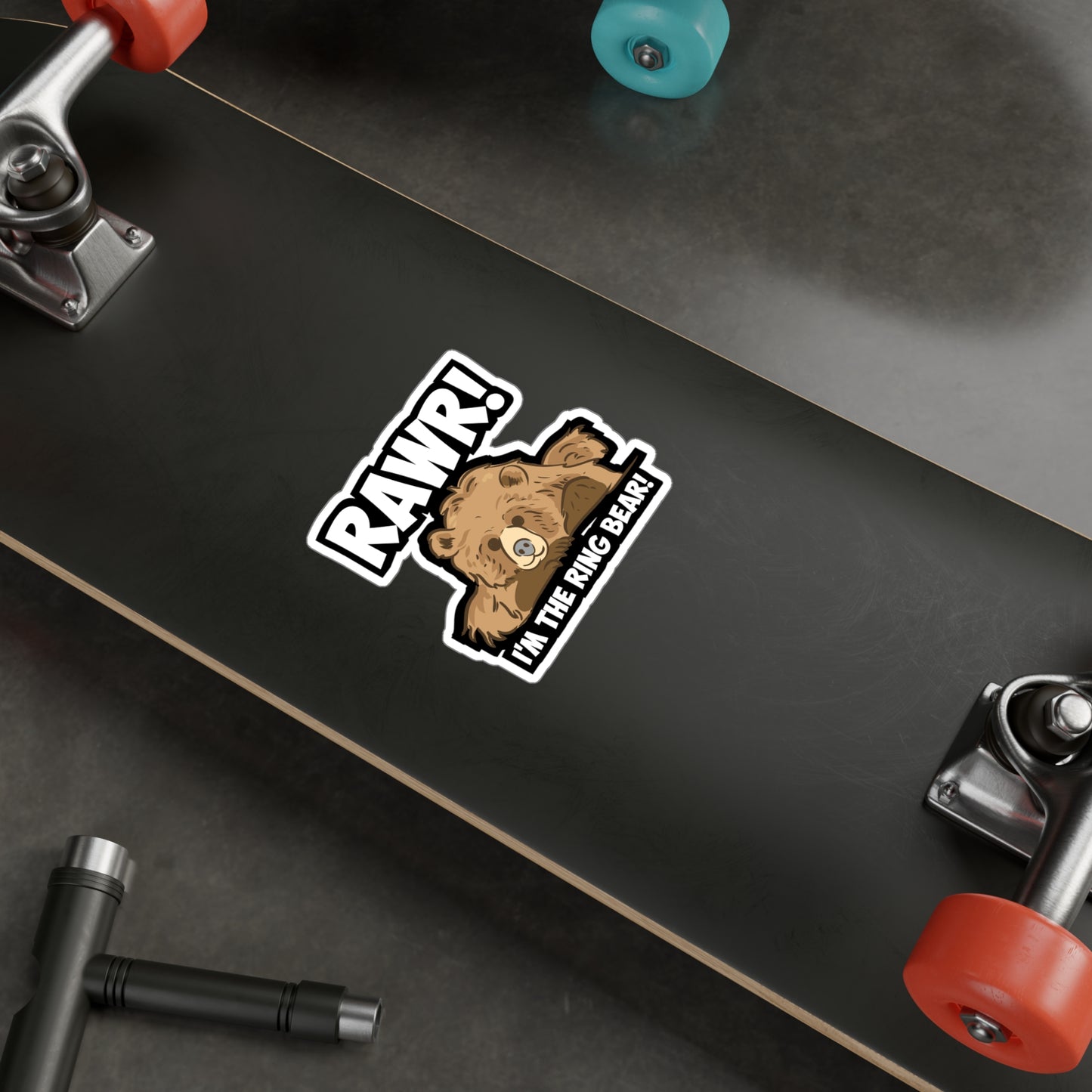 Rawr! I'm The Ring Bear! - Ring-bearer Sticker for Laptop Sticker. Water Bottle Sticker, Vinyl Excavator Decal - Ring-bearer Gift