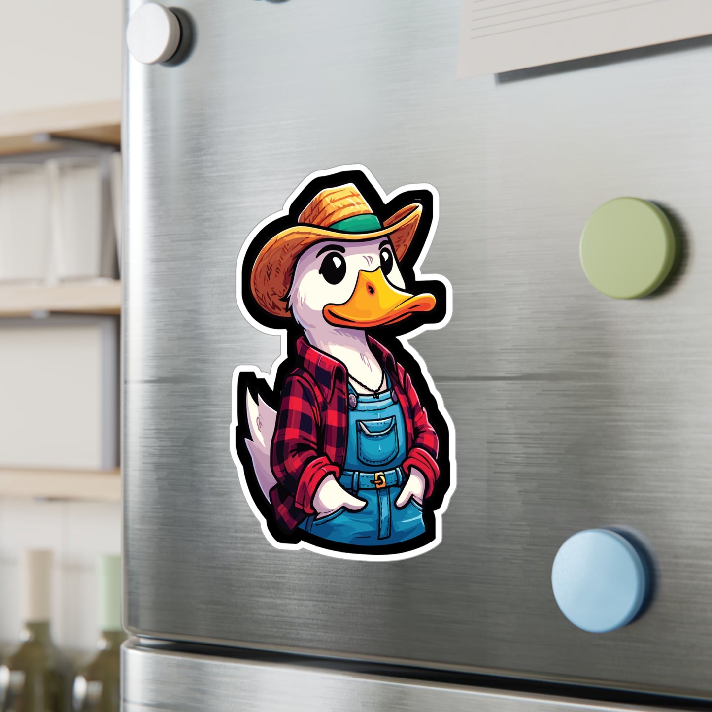 Farmer Duck - Duck Sticker for Car Laptop Sticker. Water Bottle Sticker, Vinyl Farmer Decal, Western Sticker - Duck Gift