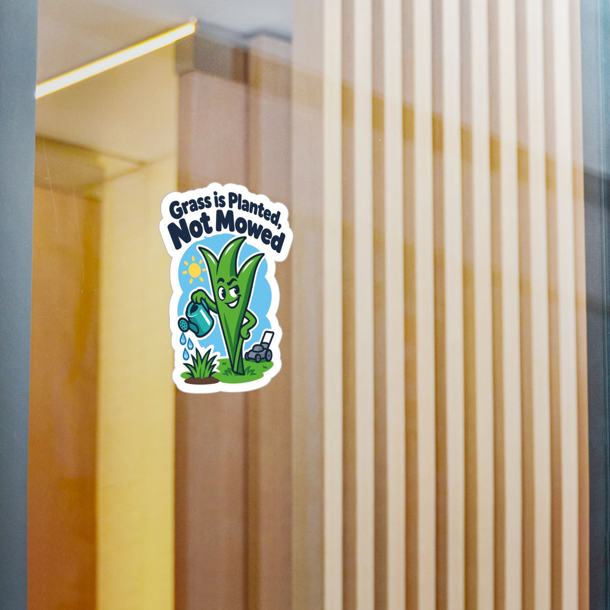 Plants Sticker - Grass is Planted, Not Mowed - Nature-Inspired Dandelion decals for Laptop or Water Bottle, Friendship Gift